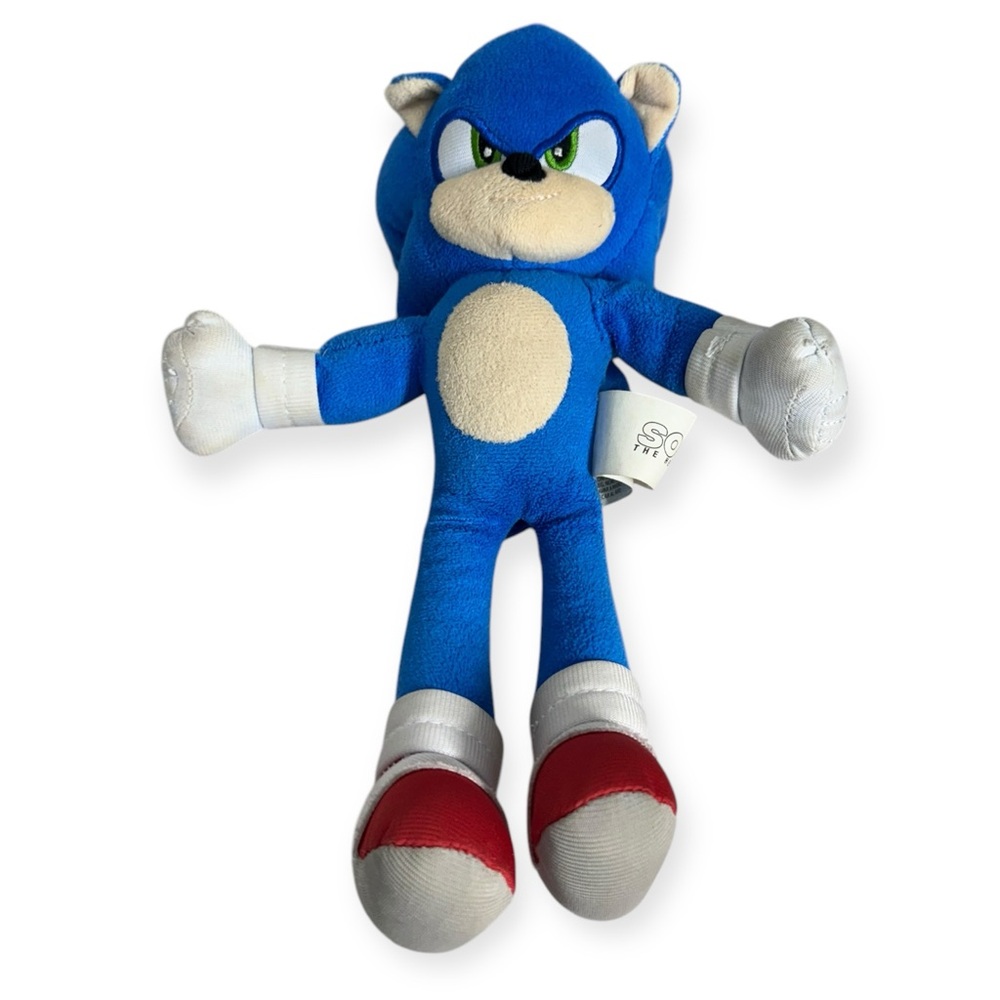 Sonic 2 the Hedgehog Blue and White Stuffed Animal Plush with Expressive Eyes‎